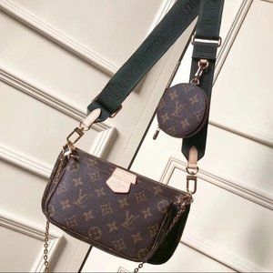 LV Pochette Accessories 3 Pieces CrossBody Green